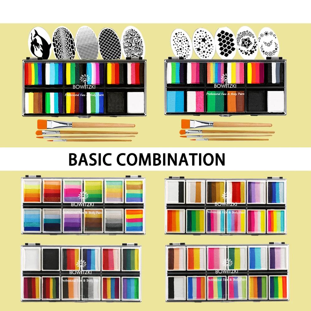 Bowitzki Kit de peinture pour le visage professionnel pour enfants adultes ensemble de peinture pour