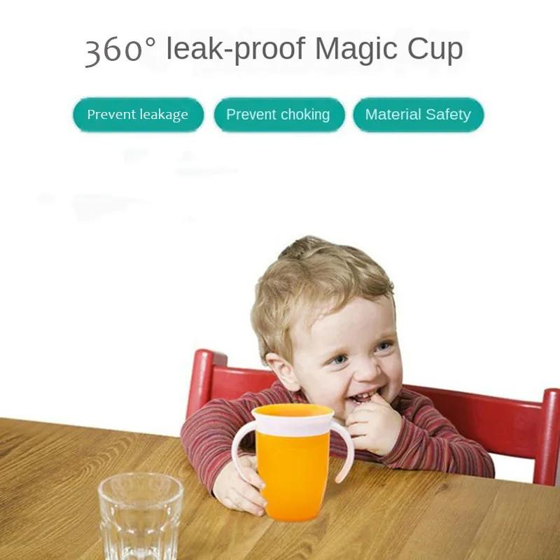 Les gobelets magiques pour bébé peuvent être tournés, tasse d'apprentissage pour bébé, bouteille d'e