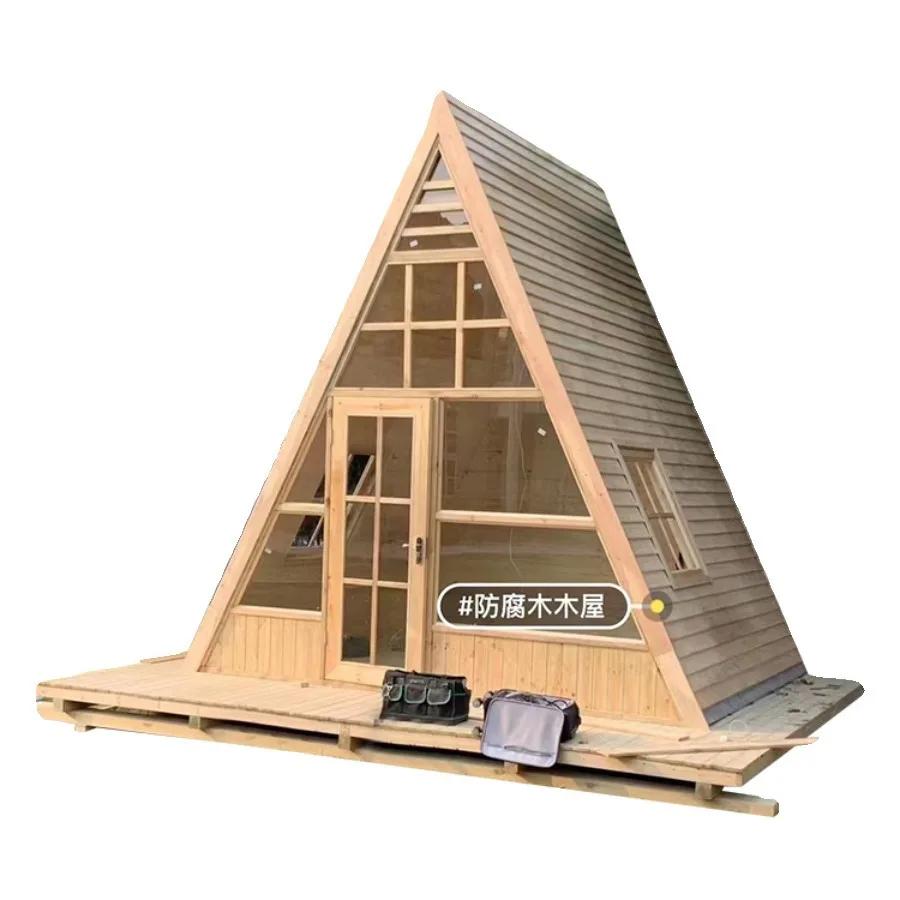 Maison triangulaire en bois de préservation pour extérieur, personnalisable, les influenceurs peuven