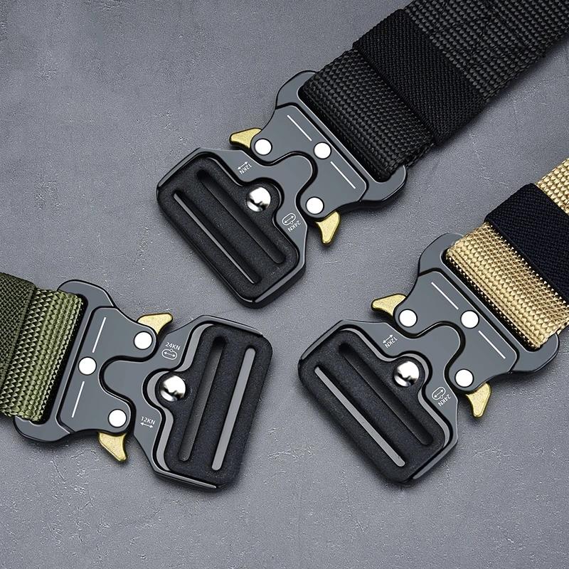 1 Pcs Alpinisme En Plein Air Multifonctionnel Tactique Nylon Toile Tissé Pantalon Ceinture