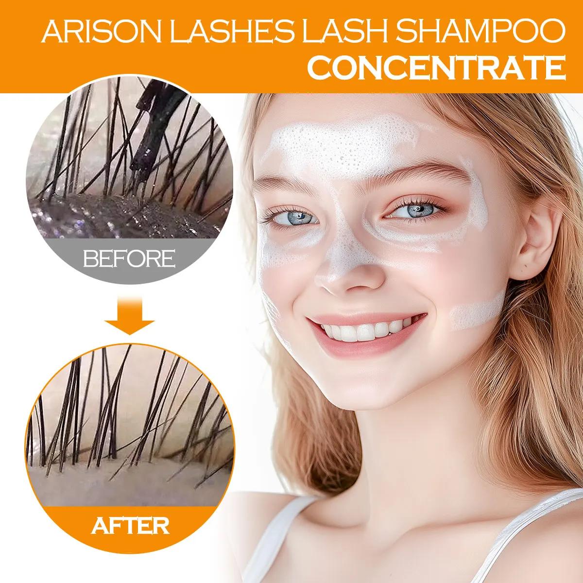ARISON 100ml cils shampooing concentré sans Stimulation cils nettoyant bricolage professionnel Exten