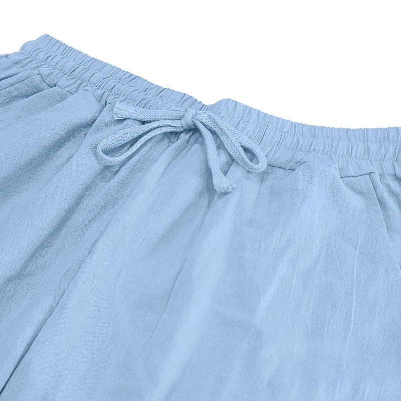 Pantalon hip-hop en coton et lin respirant pour hommes, ample et décontracté, pantalon de sport de r