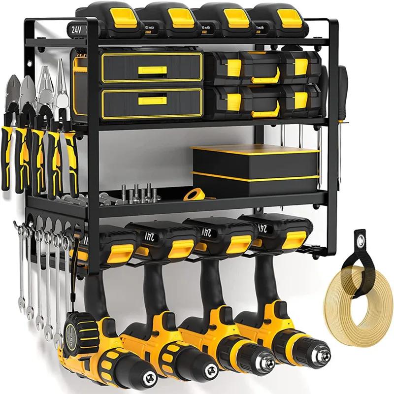 Organisateur d'outils électriques, support mural, étagère à outils en métal robuste, cintre de perce