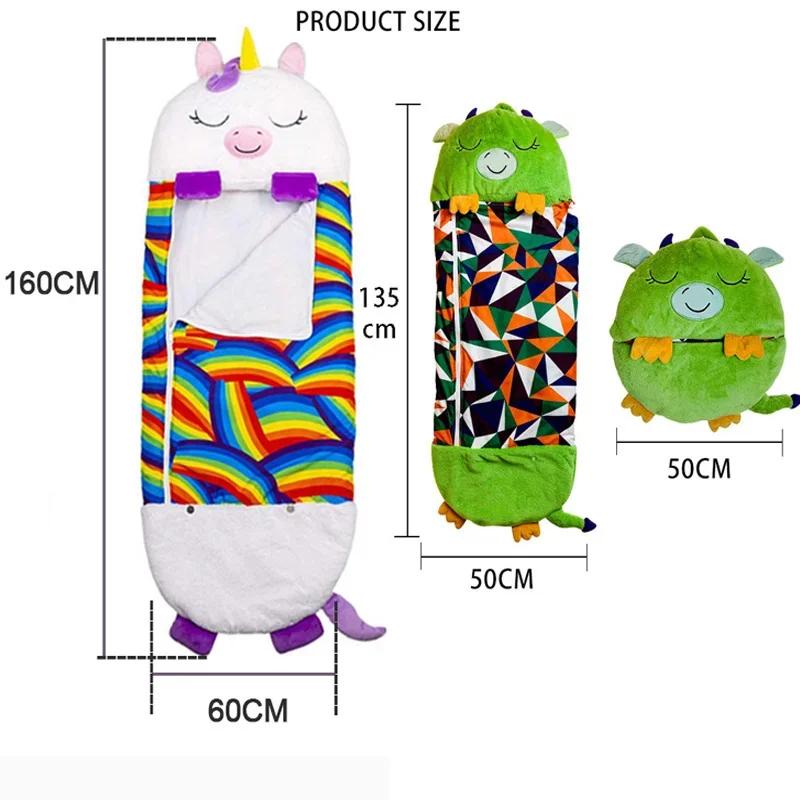 Sac de couchage de dessin animé pour enfants, sacs de nuit doux et paresseux pour bébés, poupée en p