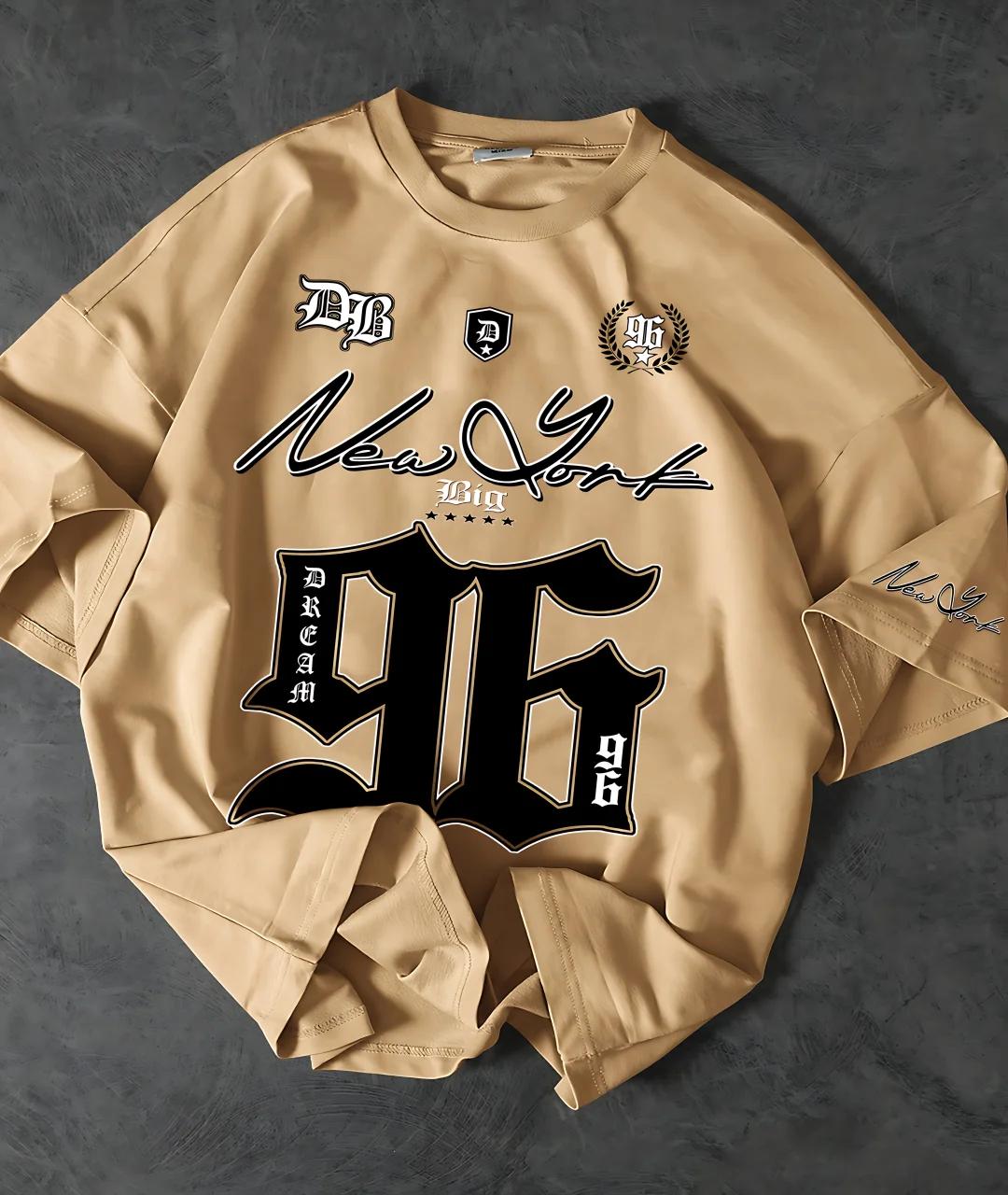 2025 nouveau à la mode 96 maillot imprimé numérique respirant col rond T-shirt en plein air séchage 