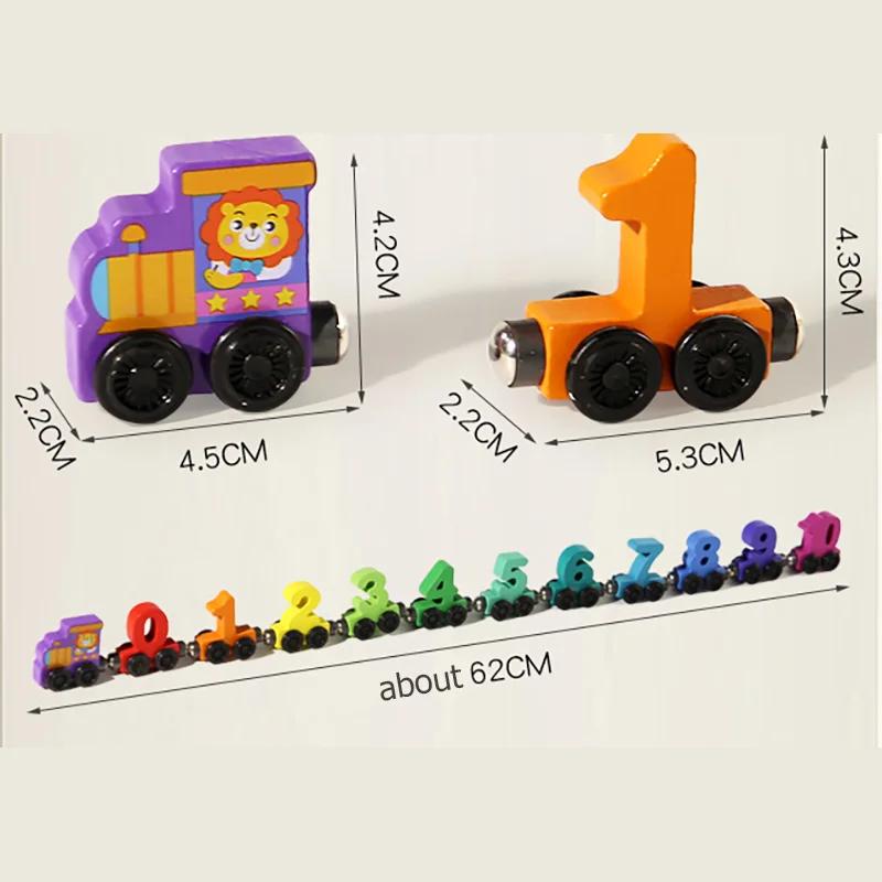 Jouets de pêche magnétiques, ensemble de jeu pour enfants, canne à pêche en bois de dessin animé Mon