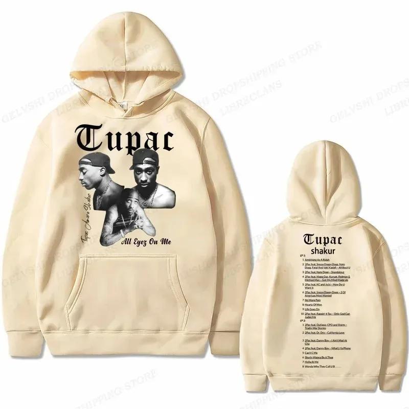 Tupac 2pac sweat à capuche graphique hommes vêtements mode surdimensionné Hip Hop confortable automn