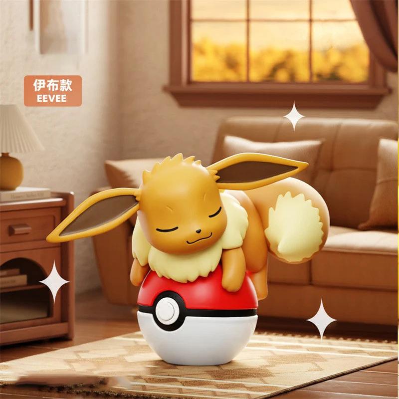 Authentique Pok é mon Pikachu veilleuse poupée PSYDUCK CHARMANDER EEVEE ornement de bureau portable 