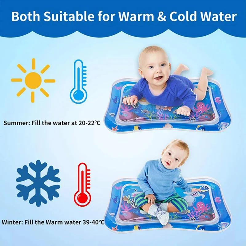 Tapis de jeu d'eau gonflable pour bébé - Coussin PVC temps du ventre et éducation précoce