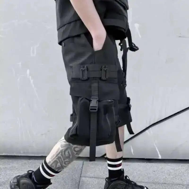 HKSH été fonctionnel marée Shorts hommes marée tactique foncé ample Techwear droit genou longueur pa