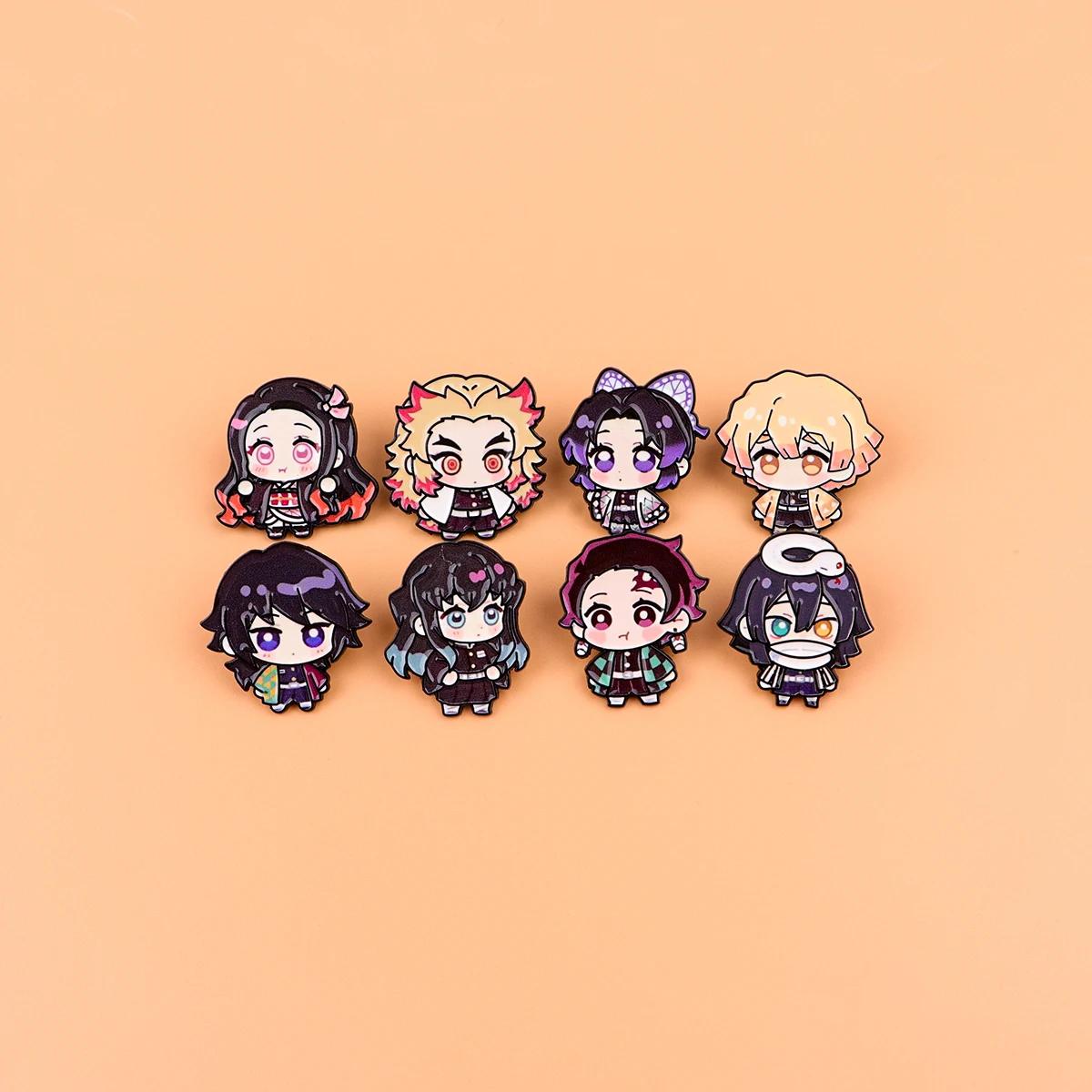 Broche de dessin animé en émail pour manteau, 8 pièces, broches pour femmes, Badges à revers à la mo
