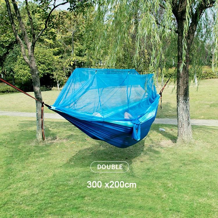 Hamac de couchage suspendu en tissu Nylon, Simple et Double taille, Portable, voyage, Camping en ple