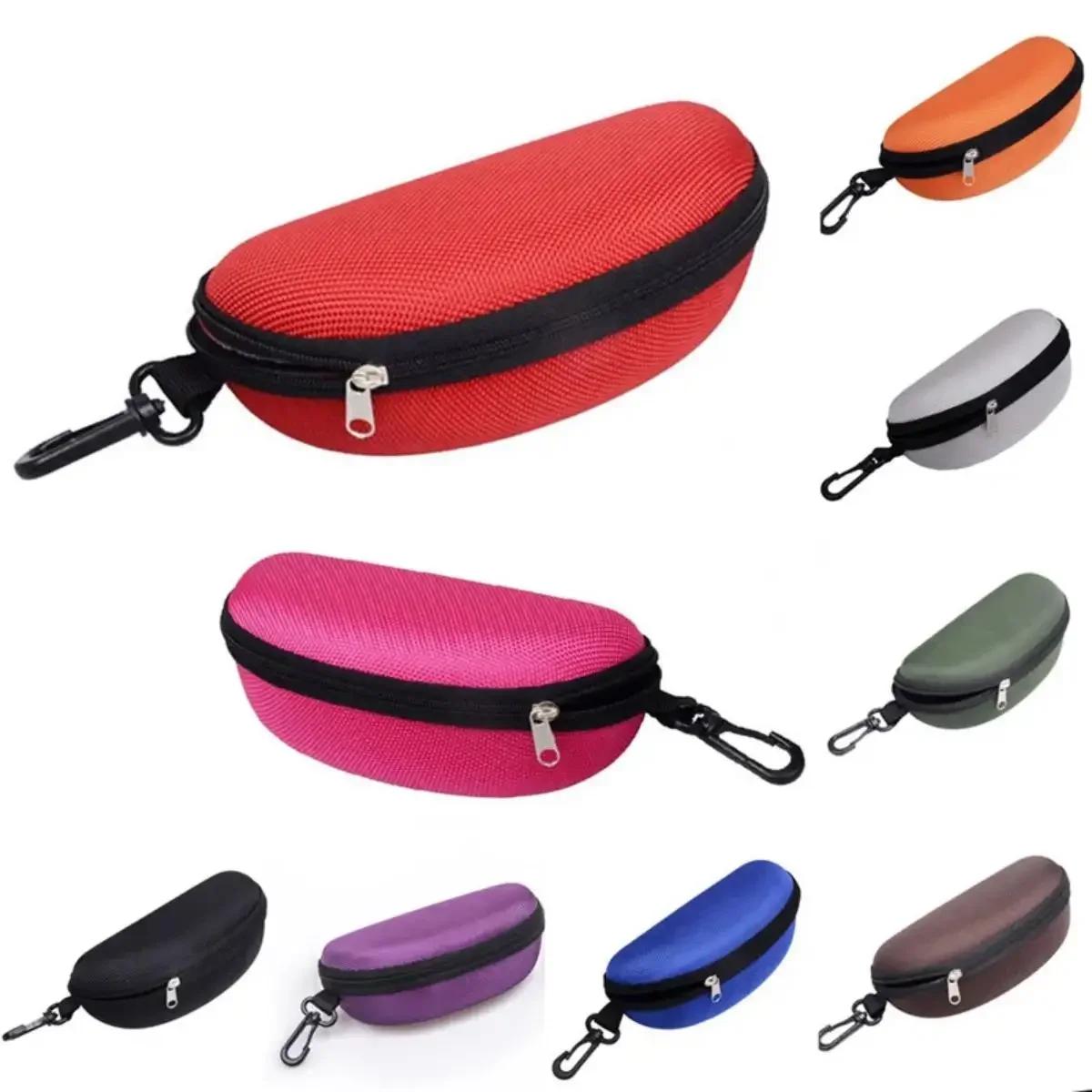 Étui à lunettes de soleil portable, 1 pièce, en tissu Oxford, rigide, en EVA, avec fermeture éclair,
