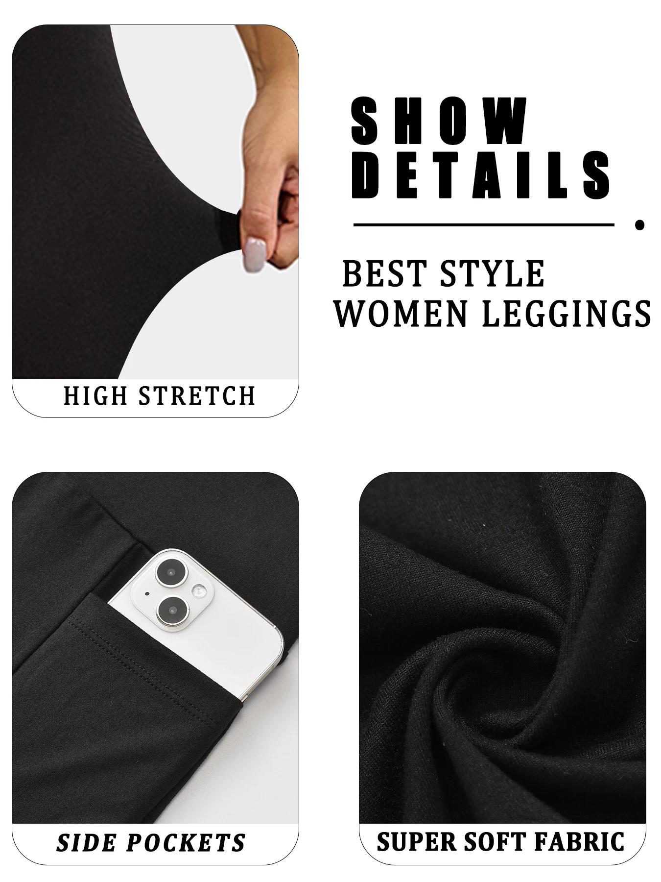 Leggings super doux avec poches pour femmes, pantalons de yoga d'entraînement taille haute pour le c