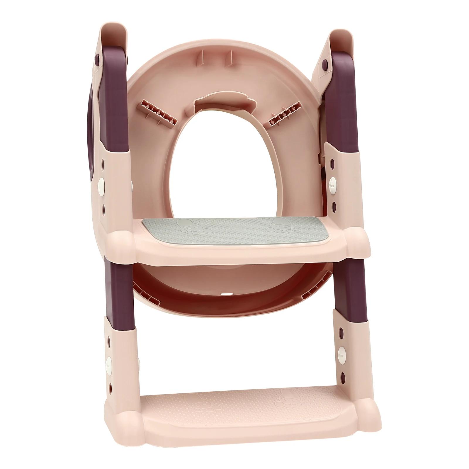 Siège d'apprentissage de la propreté pliable pour enfants avec marchepied, siège de toilette réglabl