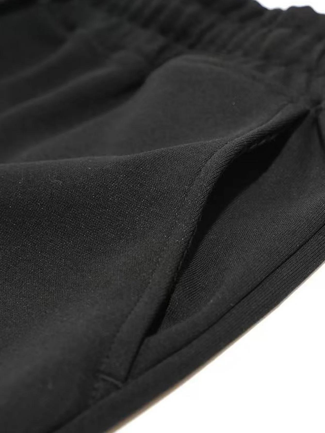 Shorts décontractés américains pour hommes, coupe ample, taille élastique avec cordon de serrage, ad