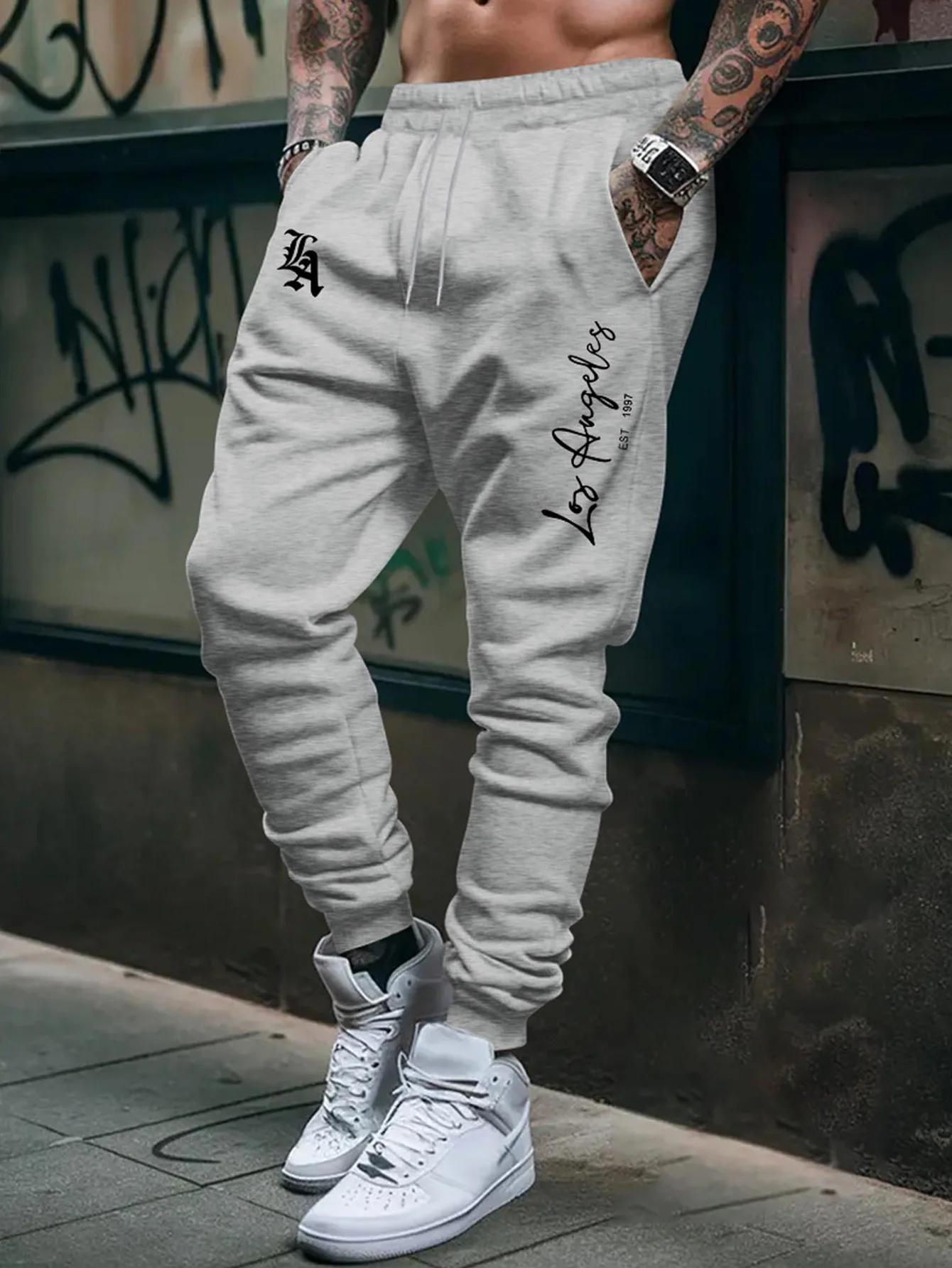 Pantalon de survêtement polaire tendance pour homme avec motif lettres – Nouveau style 2026 – Haute 