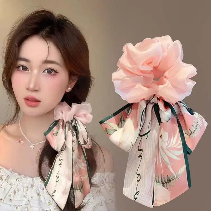 Ruban pour cheveux avec nœud pour femmes, 1 pièce, bandeau flottant, anneaux pour gros intestin, sen
