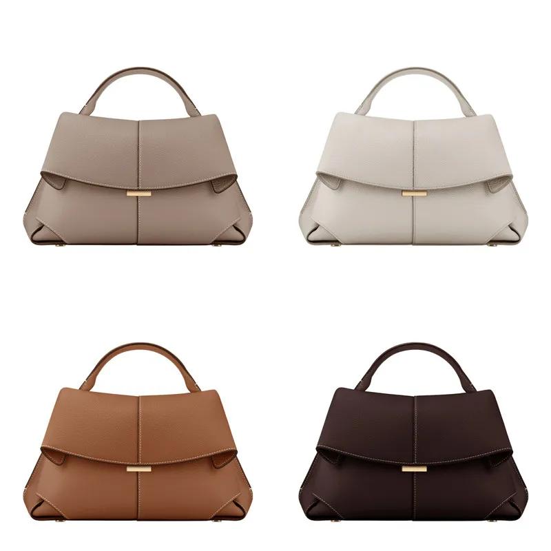 Nouveau sac à main en cuir véritable pour femmes, sac fourre-tout de luxe en cuir de vachette, sac à