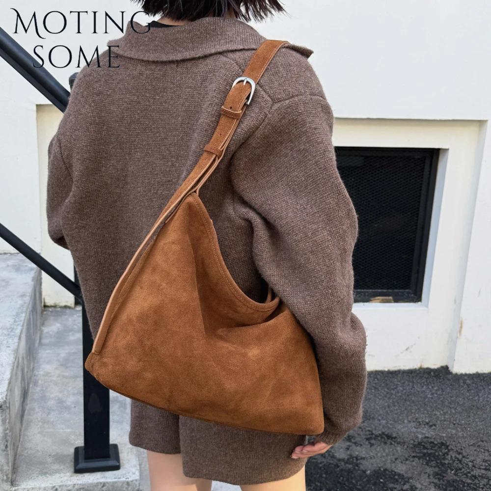 Motingsome naturel doux daim femme sacs grande capacité sac à main grand sous les bras sac de messag
