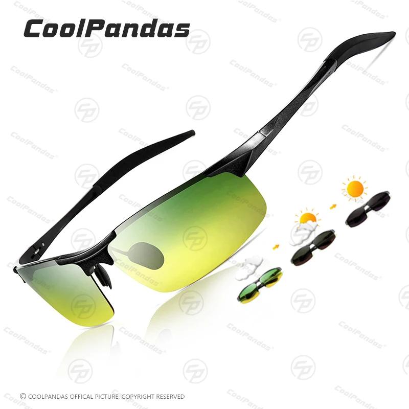 CoolPandas lunettes de soleil hommes photochromiques polarisées conduite Anti-éblouissement caméléon