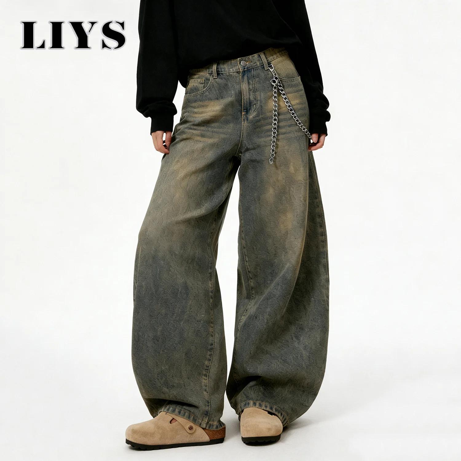 Jean Baggy rétro américain à jambes larges pour hommes, Streetwear coréen en détresse y2k, vêtements