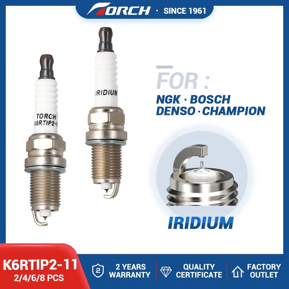 2-8 pièces Remplace pour IFR6T11 ZFR6J-11 BKR6EY-11 Denso SK20R11 K20R-U11 TOYOTA 90919-01210 Bougie