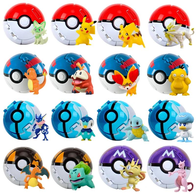 Figurine Pokeball Pokemon, boule elfe, dessin animé, Pikachu, Charizard, monstre de poche, animal de