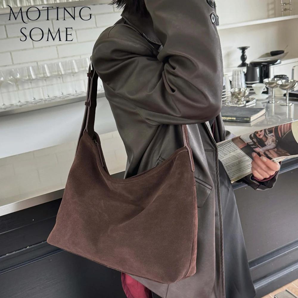 Motingsome naturel doux daim femme sacs grande capacité sac à main grand sous les bras sac de messag