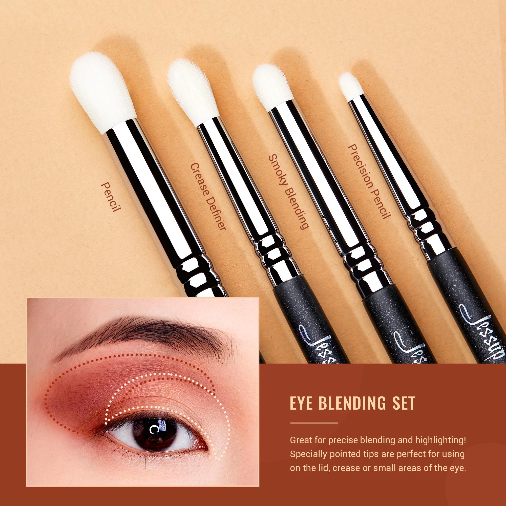 Jessup ensemble de pinceaux de maquillage pour les yeux pinceau de mélange professionnel pour les ye