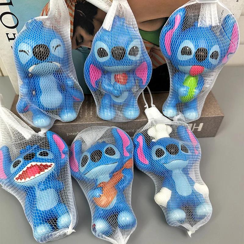 Jouets de décompression Lilo & Stitch de dessin animé Kawaii, 6 pièces, figurines anti-Stress à rebo