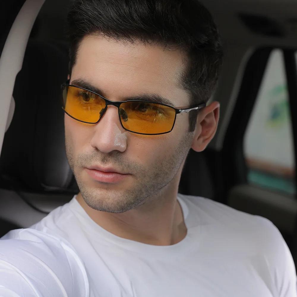 Lunettes de soleil polarisées pour hommes, verres de conduite, couleur, Vision nocturne, cyclisme su