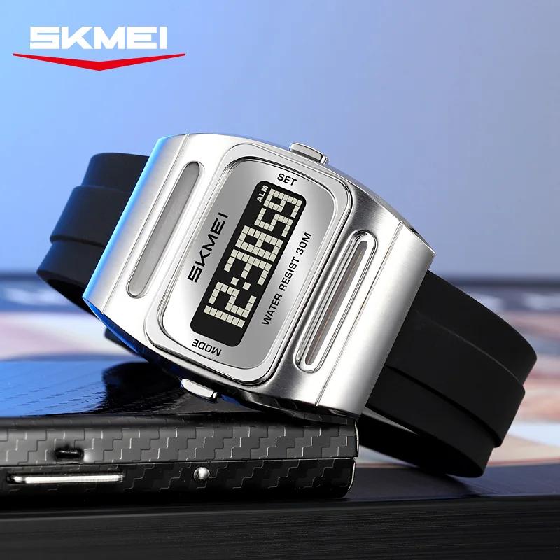 Montres de sport numériques multifonctionnelles à énergie solaire de luxe SKMEI 2563, horloge électr