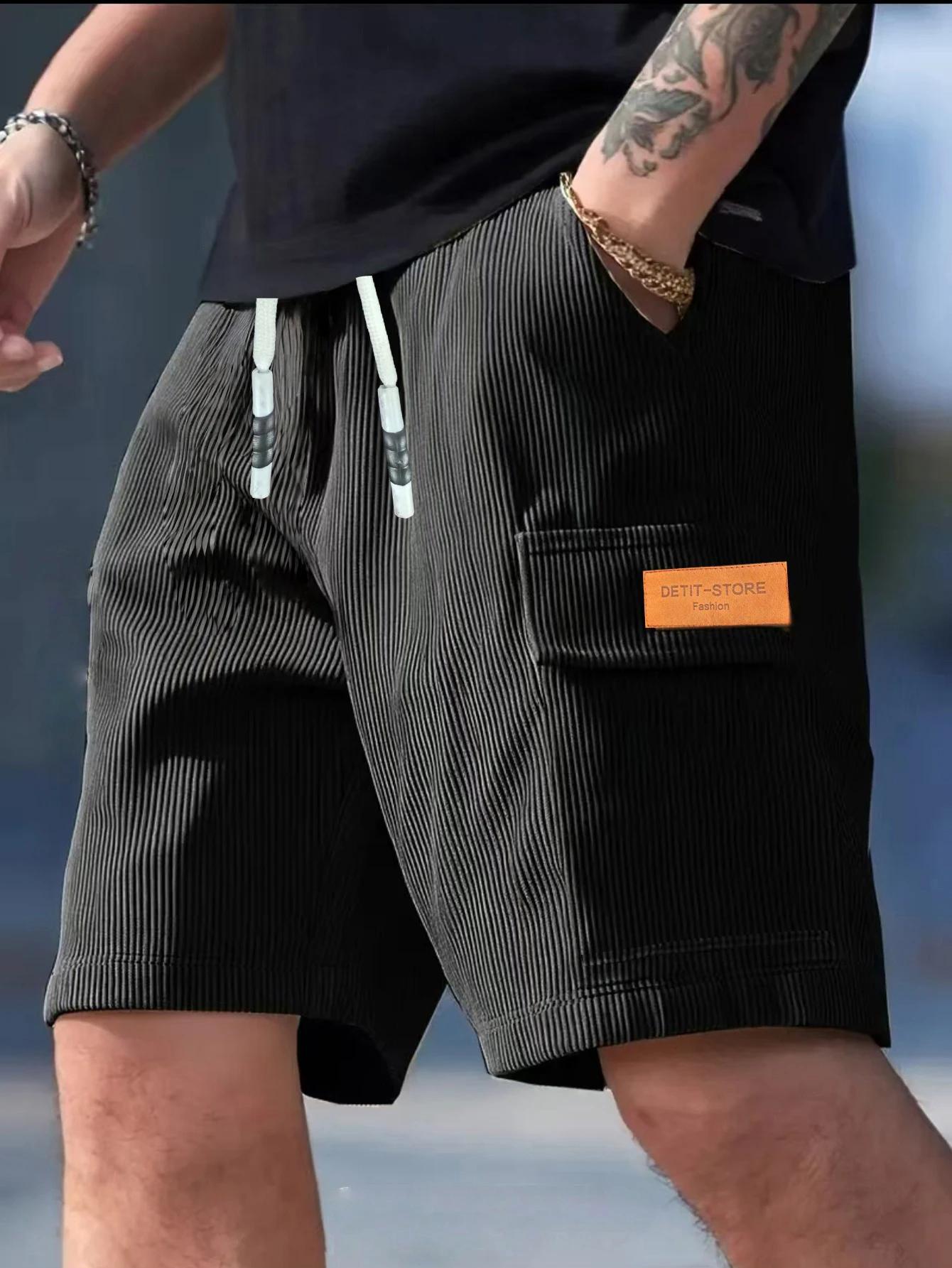 Shorts pour hommes en velours côtelé, pantalons décontractés pour hommes, shorts de plage pour homme