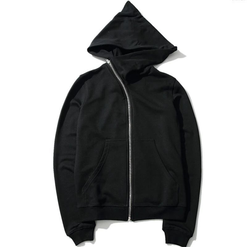 Nouveaux sweats à capuche pour hommes Cardigan à fermeture éclair harajuku sweats noirs hip hop styl