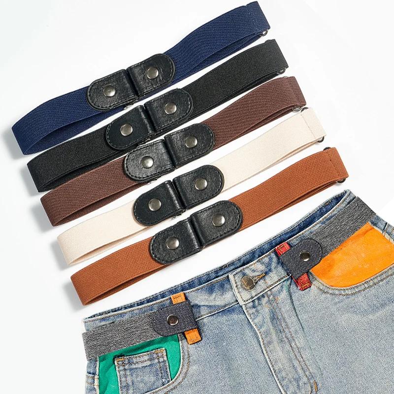 Ceinture sans boucle pour femmes et filles, pantalon en jean, robe, ceinture élastique extensible sa