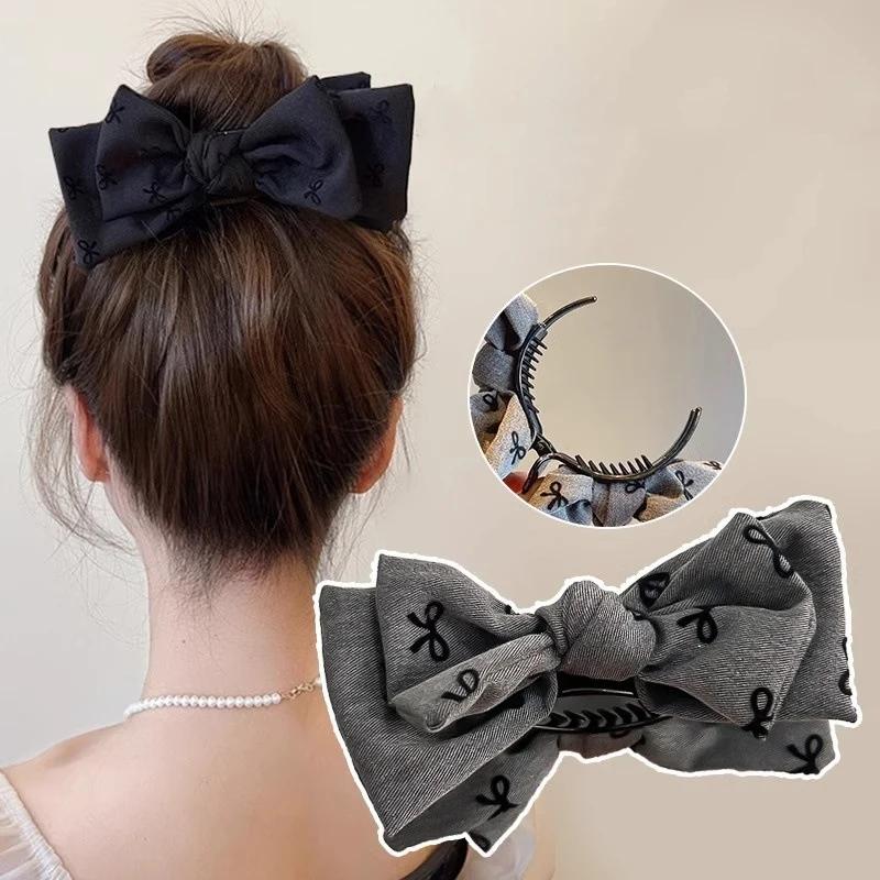 Pince à nœud rétro élégante, 1 pièce, pince à queue de cheval haute, chignon mignon, pince à cheveux