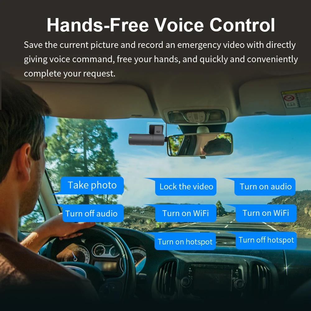 1440P KAWA voiture DVR D6 Dash Cam 2K enregistreur vidéo WiFi/application/commande vocale caméra de 