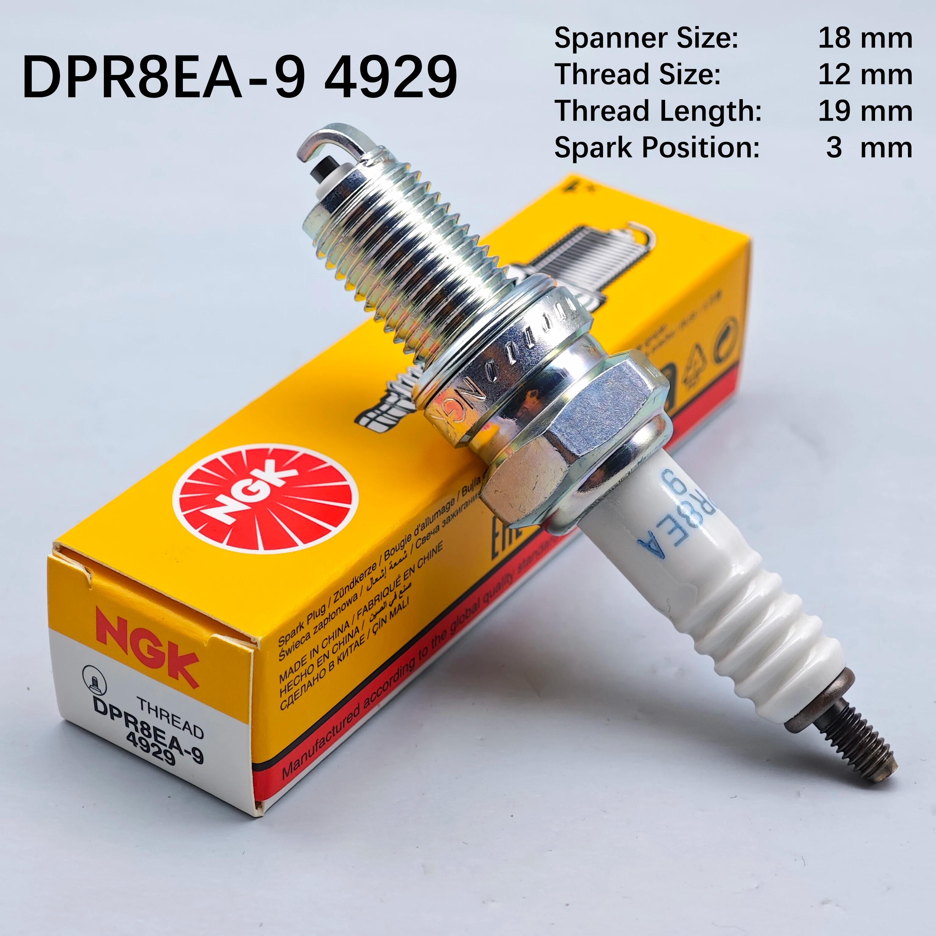 4pcs Original Moto NGK Bougie D'allumage DR8EA DPR8EA-9 Moto Bougie D'allumage