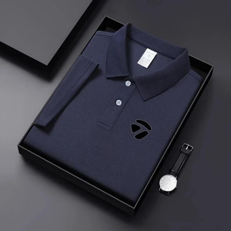 T-shirt décontracté à manches courtes et col revers pour homme, idéal printemps-été, style sport gol