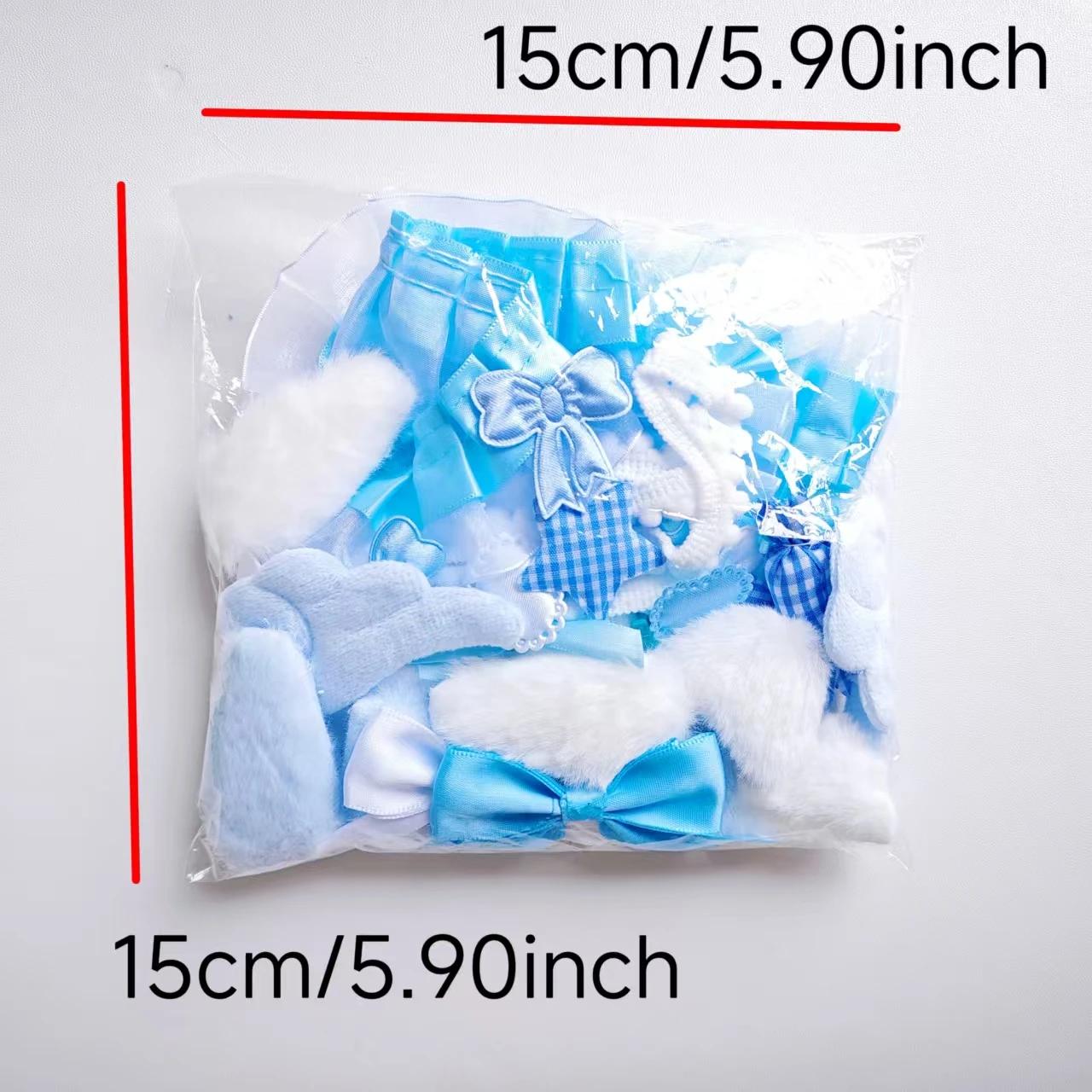 Kit de matériel en dentelle fait main, 40 pièces, oreilles de lapin en peluche, accessoires ailes d'