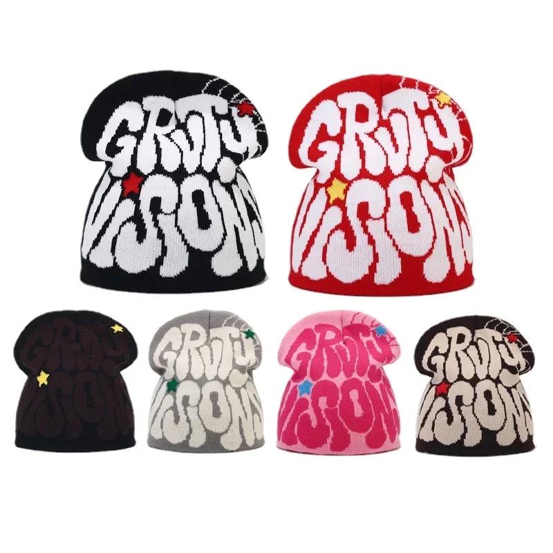Y2K lettre tricoté hiver automne bonnet hommes femmes Kanye bonnets Gorras Hombre haut chaud ski cha