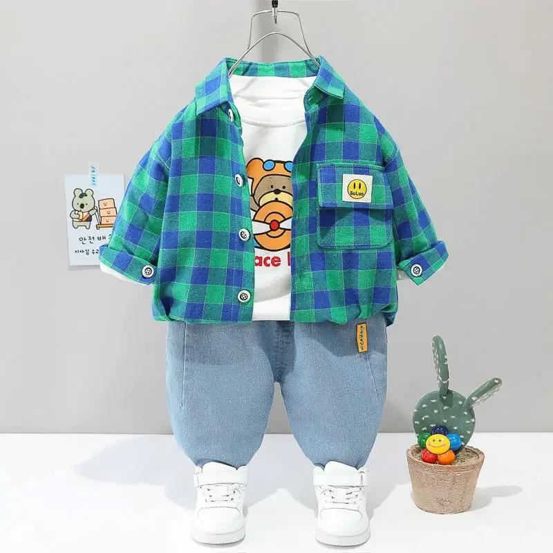 Costume voiture bébé 0-4 ans - Ensemble trois pièces rayé manches longues pour automne