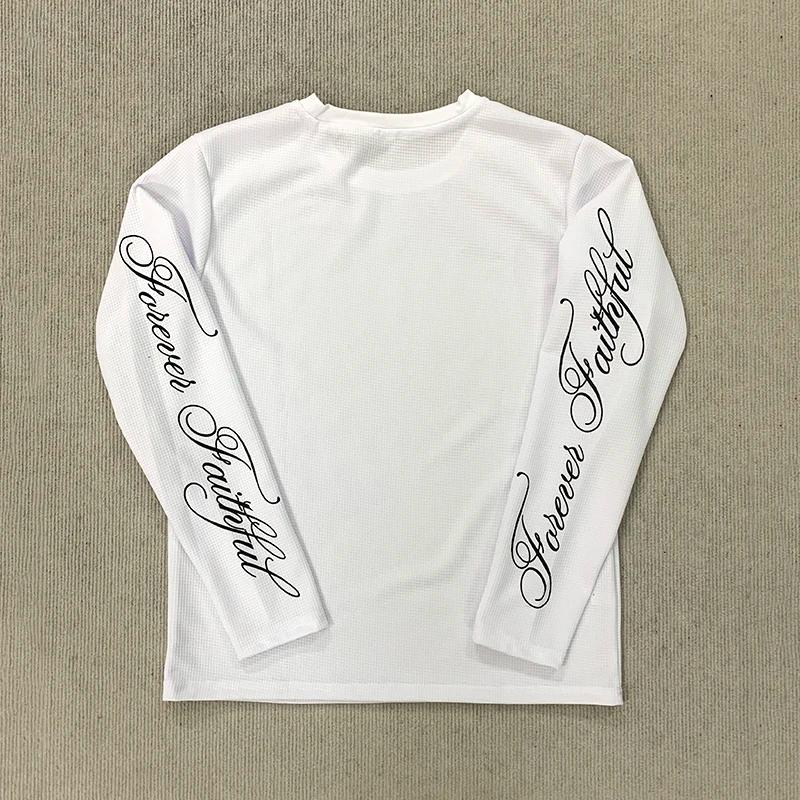 T-shirt à manches longues rétro américain Y2K, col rond décontracté, léger et respirant, imprimé let