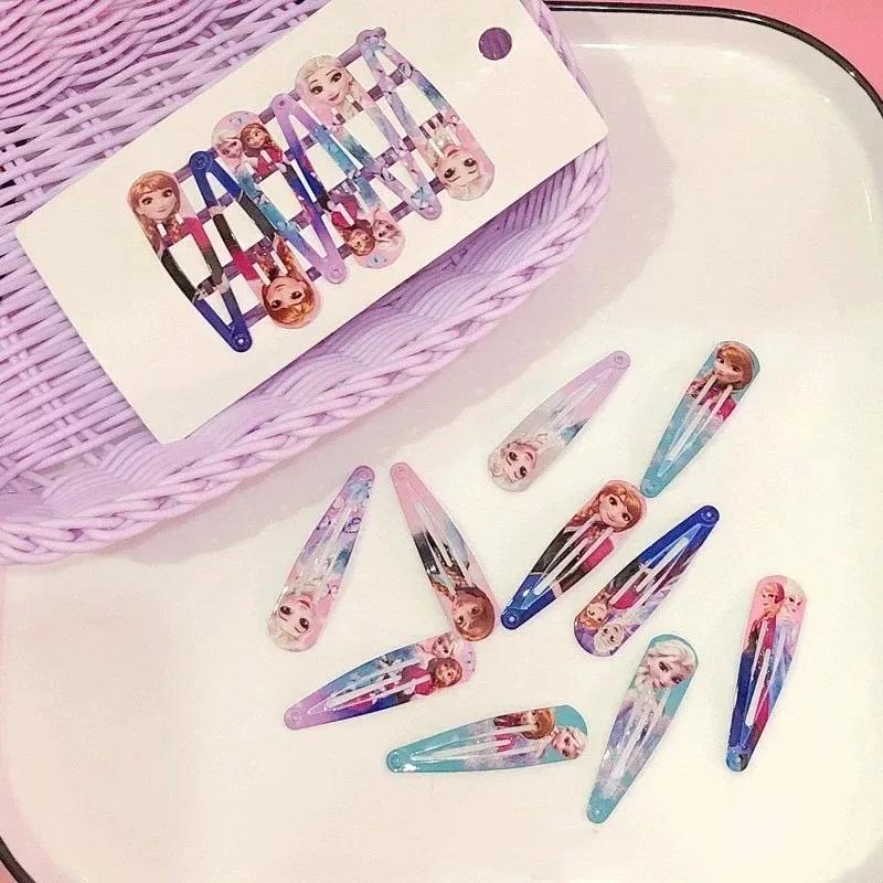 Pince à cheveux Elsa la reine des neiges, 5/10 pièces, accessoires pour cheveux Disney mignons pour 