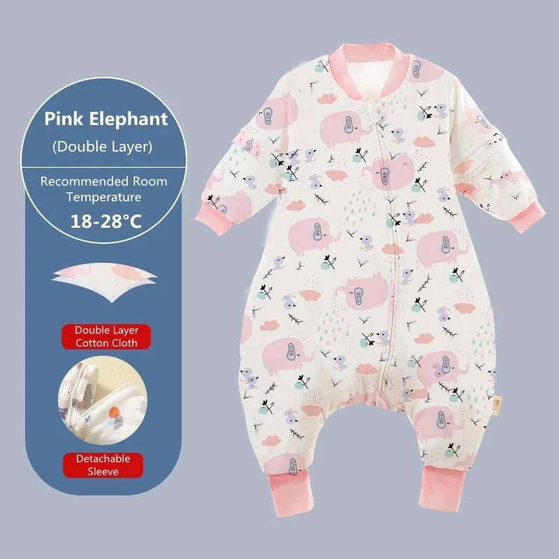 Sacs de nuit à jambes fendues pour bébé, avec manches détachables, pour garçons et filles, sac de co