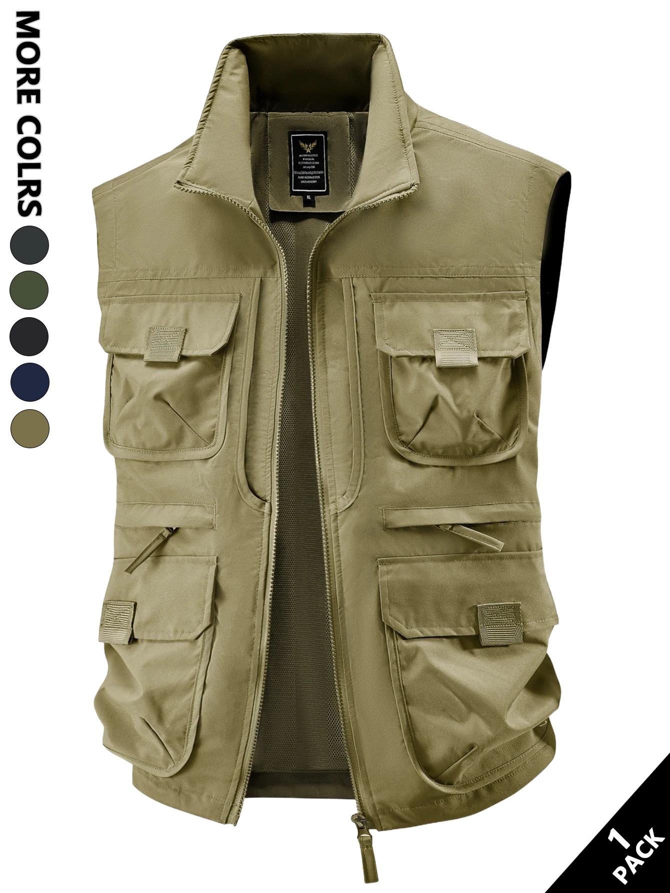 Gilet de travail décontracté pour hommes, coupe-vent et anti-chaleur, adapté aux déplacements quotid