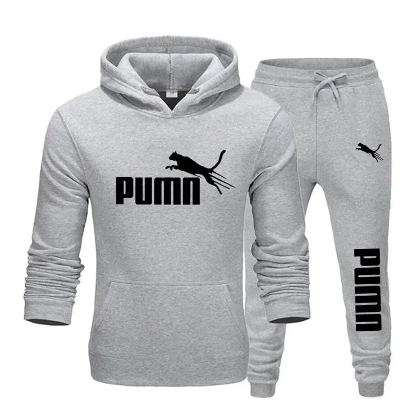 Nouvel ensemble de vêtements de sport décontractés pour hommes, sweat-shirt à capuche + pantalon, 2 