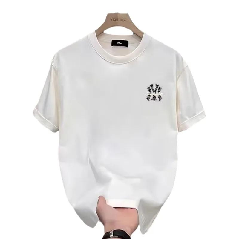 Nouveau T-shirt imprimé pour homme à manches courtes, tendance streetwear, col rond en coton, pour l