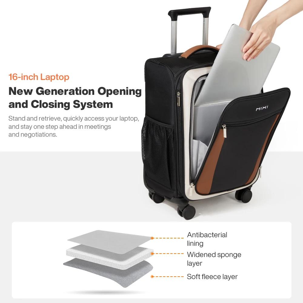 Mixi 20 pouces hommes voyage d'affaires Oxford bagages femmes valise à main Spinner roues sac roulan